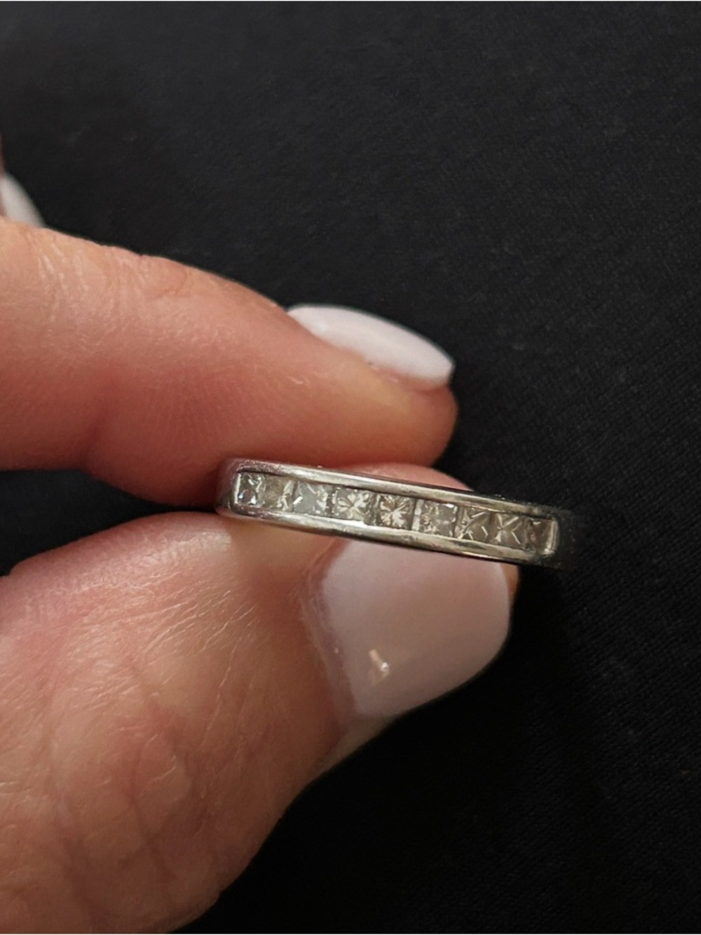Classic Channel-Set Band in Silver with Clear Stones